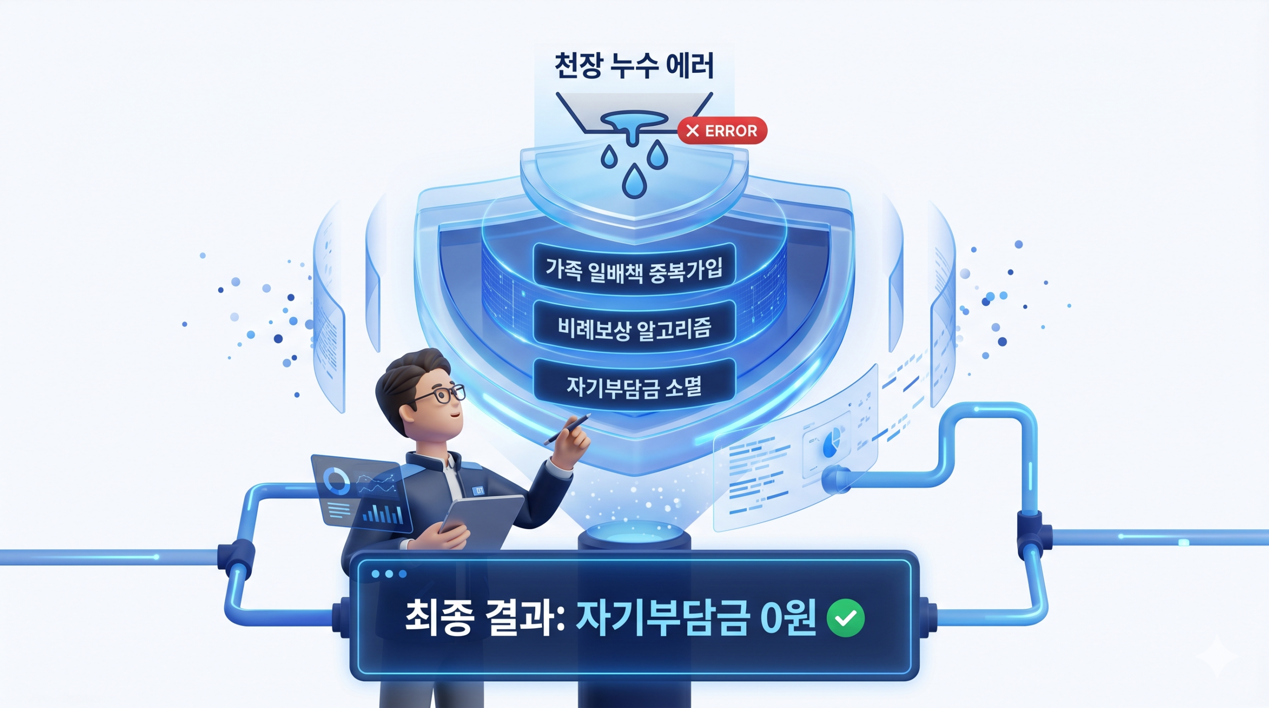 일배책 예외 처리 알고리즘: 아랫집 누수 사고, 자기부담금 0원 세팅하는 중복 가입의 기술